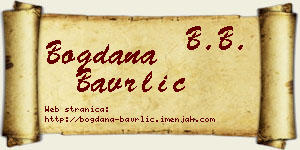 Bogdana Bavrlić vizit kartica